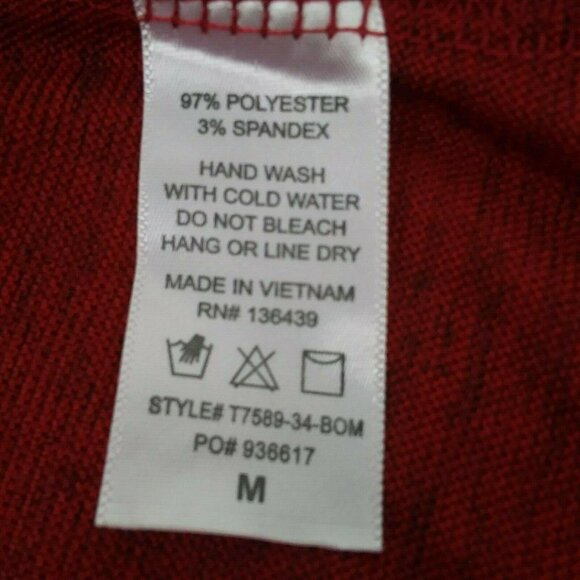 Christmas Novelty Knit Top SJS M Holiday Chic Peace Love Joy Red Bling Sparkle - Picture 8 of 10